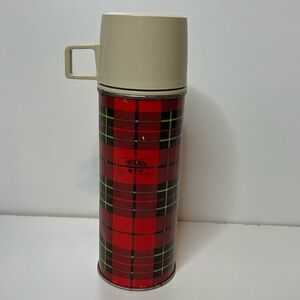 Vintage 1973 Aladdin Plaid Thermos